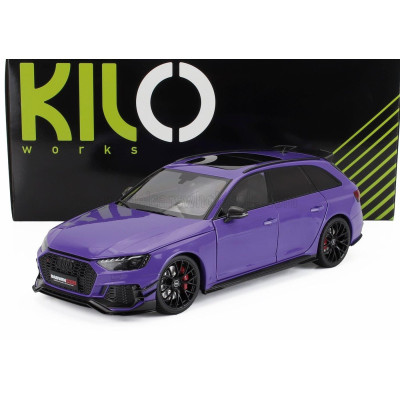 NZG AUDI A4 RS4 DARWIN PRO (B9) AVANT SW STATION WAGON 2020 - PURPLE MET 1/18