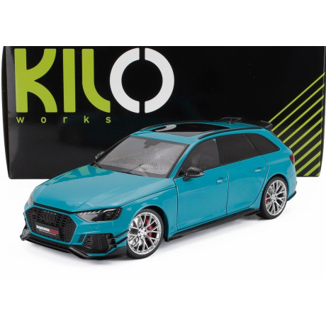 NZG AUDI A4 RS4 DARWIN PRO (B9) AVANT SW STATION WAGON 2020 - BLUE MET 1/18