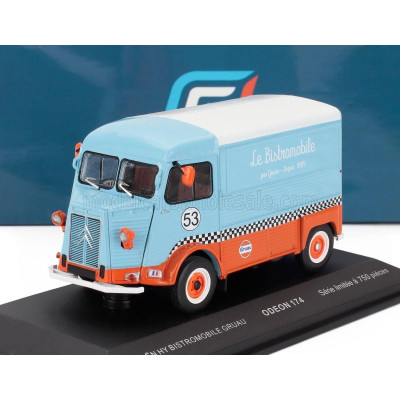 ODEON CITROEN TYPE HY VAN N 53 BISTROMOBILE GRUAU 1971 - LIGHT BLUE ORANGE WHITE 1/43