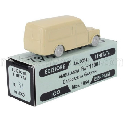 OFFICINA 942 FIAT 1100 GARAVINI AMBULANZA - AMBULANCE 1954 - BEIGE 1/76