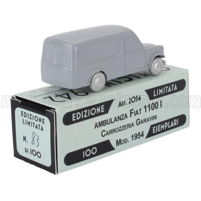 OFFICINA 942 FIAT 1100 GARAVINI AMBULANZA - AMBULANCE 1954 - GREY 1/76