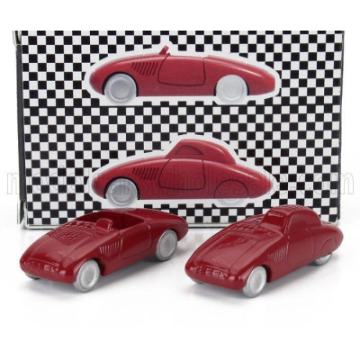 OFFICINA 942 FIAT SET 2X STANGUELLINI 750 BARCHETTA MILLE MIGLIA + BERLINETTA TOBRUK-TRIPOLI 1938-39 - RED 1/76