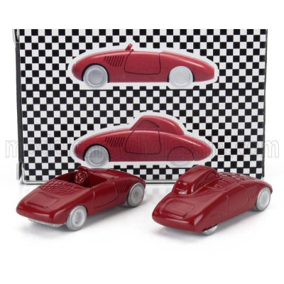 OFFICINA 942 FIAT SET 2X STANGUELLINI 750 BARCHETTA MILLE MIGLIA + BERLINETTA TOBRUK-TRIPOLI 1938-39 - RED 1/76