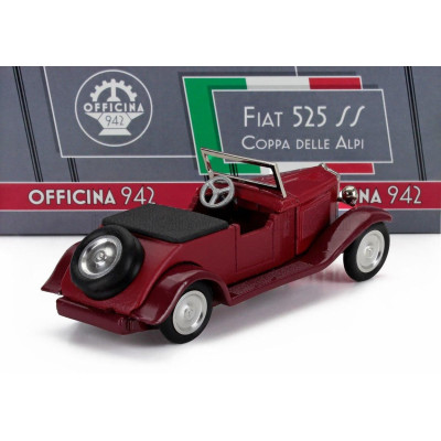 OFFICINA 942 FIAT 525 SS COPPA DLLE ALPI 1929 - 2 TONE RED 1/43