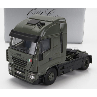 OLDCARS IVECO FIAT STRALIS 480 TRACTOR TRUCK 2-ASSI E.I. ESERCITO ITALIANO 2002 - MILITARY GREEN 1/43