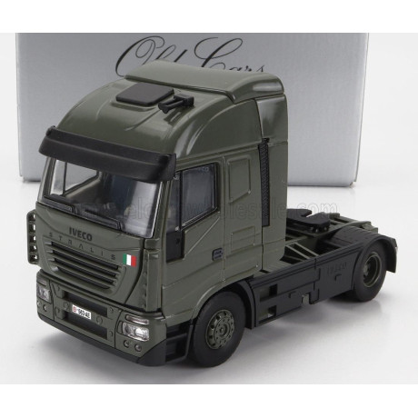 OLDCARS IVECO FIAT STRALIS 480 TRACTOR TRUCK 2-ASSI E.I. ESERCITO ITALIANO 2002 - MILITARY GREEN 1/43