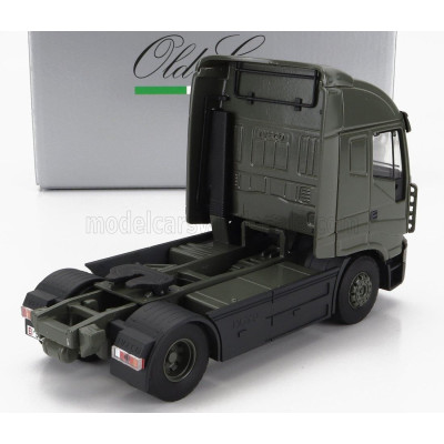 OLDCARS IVECO FIAT STRALIS 480 TRACTOR TRUCK 2-ASSI E.I. ESERCITO ITALIANO 2002 - MILITARY GREEN 1/43
