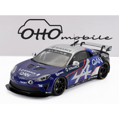 OTTO MOBILE ALPINE A110 GT4 EVO COUPE ALPINE N 00 E-SPORTS SERIES 2024 - BLUE BLACK 1/18