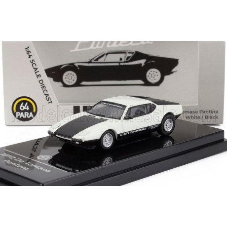 PARAGON MODELS DE TOMASO PANTERA LHD 1972 - WHITE BLACK 1/64