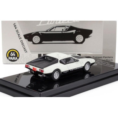 PARAGON MODELS DE TOMASO PANTERA LHD 1972 - WHITE BLACK 1/64