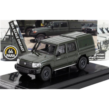 PARAGON MODELS TOYOTA LAND CRUISER LC79 PICK-UP CLOSED 2014 - MILITARY GREEN 1/64