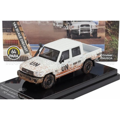 PARAGON MODELS TOYOTA LAND CRUISER LC79 PICK-UP UN MINUSCA 2014 - WHITE 1/64