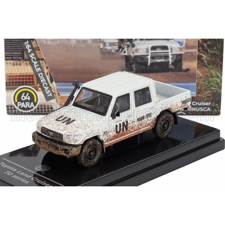 PARAGON MODELS TOYOTA LAND CRUISER LC79 PICK-UP UN MINUSCA 2014 - WHITE 1/64