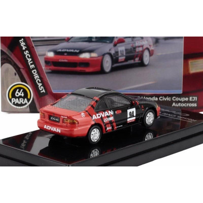 PARAGON MODELS HONDA CIVIC EJ1 COUPE ADVAN 1995 - BLACK RED 1/64