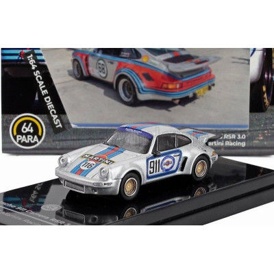 PARAGON MODELS PORSCHE 911 CARRERA RSR 3.0 MARTINI RACING N 911 COUPE 1974 - SILVER 1/64