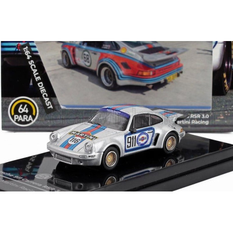 PARAGON MODELS PORSCHE 911 CARRERA RSR 3.0 MARTINI RACING N 911 COUPE 1974 - SILVER 1/64