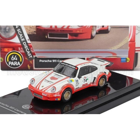 PARAGON MODELS PORSCHE 911 CARRERA RSR 3.0 COUPE TEAM AURORA RACING N 74 1974 - WHITE RED 1/64