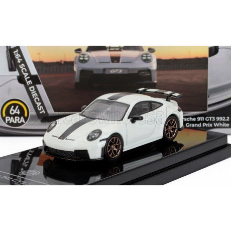 PARAGON MODELS PORSCHE 911 992-2 GT3 COUPE LHD 2024 - WHITE BLACK 1/64