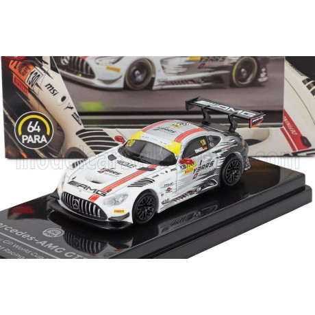 PARAGON MODELS MERCEDES BENZ AMG GT3 EVO 6.2L V8 TEAM GMR N 130 WINNER FIA GT WORLD CUP MACAU 2024 MARO ENGEL - WHITE BLACK 1/64