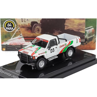 PARAGON MODELS TOYOTA HILUX PICK-UP N D3 RALLY RUSTENBURG 1995 - WHITE RED GREEN 1/64