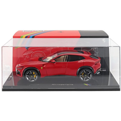 POLISTIL FERRARI PUROSANGUE 2022 - WITH SHOWCASE - NUMBERED ONE BY ONE - ROSSO CORSA 322-CREAM INTERIOR 1/18