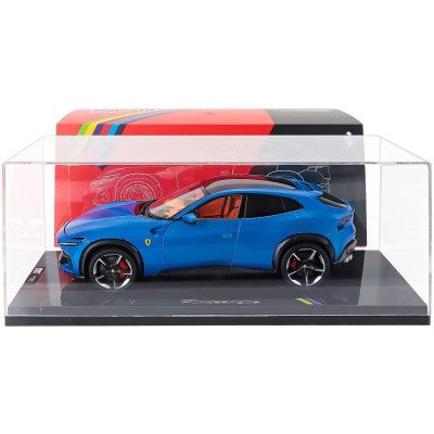 POLISTIL FERRARI PUROSANGUE 2022 - WITH SHOWCASE - NUMBERED ONE BY ONE - BLU CORSA - BLUE MET 1/18