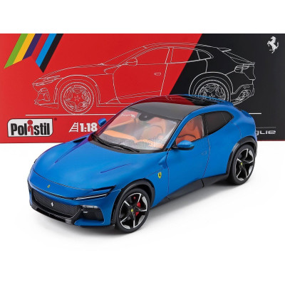 POLISTIL FERRARI PUROSANGUE 2022 - WITH SHOWCASE - NUMBERED ONE BY ONE - BLU CORSA - BLUE MET 1/18