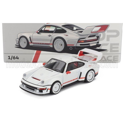 POP RACE LIMITED PORSCHE (BASE 911) SINGER DLS TURBO 1991 - WHITE RED 1/64