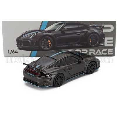 POP RACE LIMITED PORSCHE 911 992 STINGER GTR COUPE 2023 - GREY BLUE 1/64