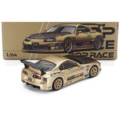 POP RACE LIMITED TOYOTA SUPRA MKIV (A80) GT300 COUPE TOP SECRET 2023 - GOLD BLACK 1/64