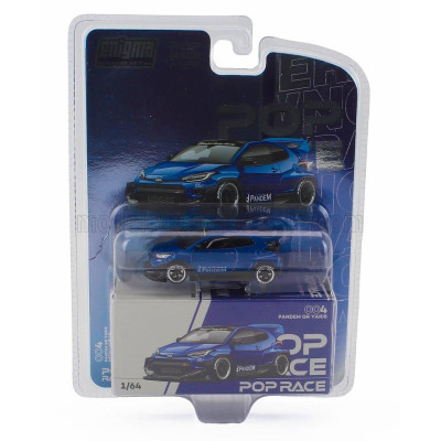 POP RACE LIMITED TOYOTA YARIS GR PANDEM 2023 - BLUE BLACK 1/64