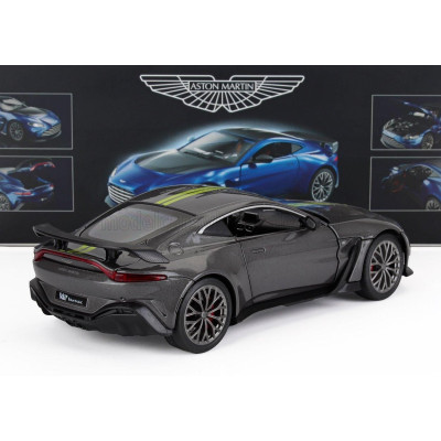 RE EL TOYS ASTON MARTIN V12 VANTAGE 2023 - GREY MET YELLOW 1/24