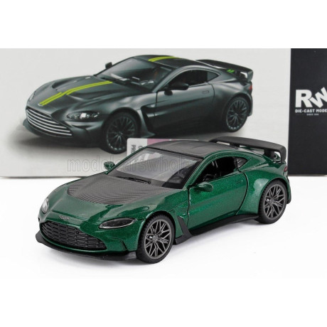 RE EL TOYS ASTON MARTIN V12 VANTAGE 2023 - GREEN MET CARBON BLACK 1/43