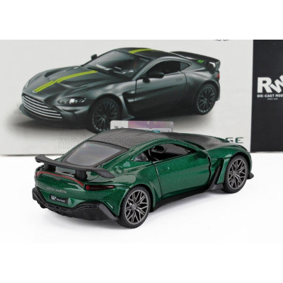 RE EL TOYS ASTON MARTIN V12 VANTAGE 2023 - GREEN MET CARBON BLACK 1/43