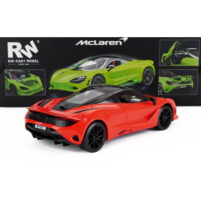 RE EL TOYS McLAREN 750S 2023 - DARK ORANGE BLACK 1/18