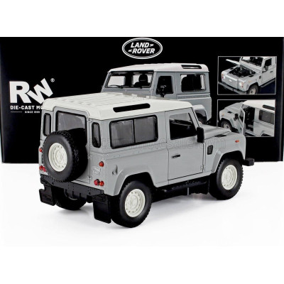 RE EL TOYS LAND ROVER DEFENDER 90 CLASSIC WORK V8 ISLAY EDITION 2023 - GREY WHITE 1/24
