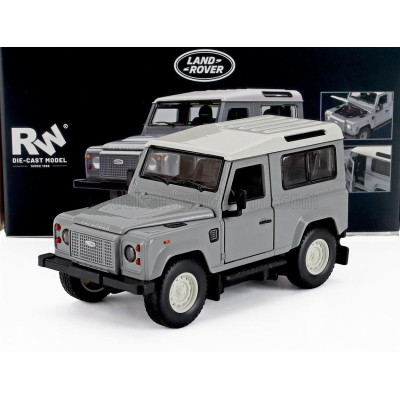 RE EL TOYS LAND ROVER DEFENDER 90 CLASSIC WORK V8 ISLAY EDITION 2023 - GREY WHITE 1/32