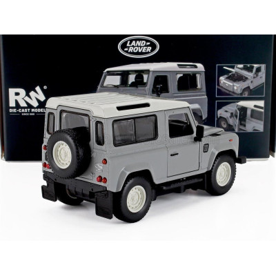 RE EL TOYS LAND ROVER DEFENDER 90 CLASSIC WORK V8 ISLAY EDITION 2023 - GREY WHITE 1/32