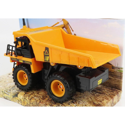 RE EL TOYS CASE TITAN DUMPER CASSONE RIBALTABILE CAVA MINERARIA - MINING TRUCK 2013 - YELLOW BLACK 1/24