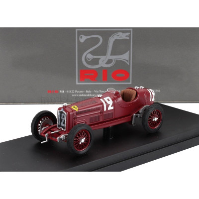 RIO MODELS ALFA ROMEO F1  P3 N 12 MONTLHERY FRANCE GP 1934 LOUIS CHIRON - RED 1/43