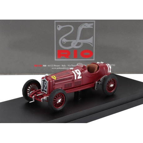 RIO MODELS ALFA ROMEO F1  P3 N 12 MONTLHERY FRANCE GP 1934 LOUIS CHIRON - RED 1/43