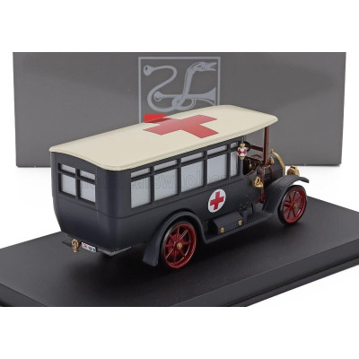 RIO MODELS FIAT 18BL TRUCK TELONATO AMBULANZA C.R.I. CROCE ROSSA ITALIANA 1915 - MILITARY GREY 1/43