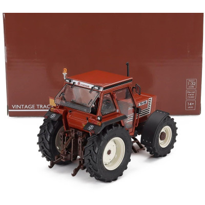 ROS MODEL FIAT 70-90 TRACTOR CONFORT CAB 4WD WITH FRONT AND REAR FENDER 1997 - BROWN 1/32
