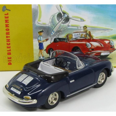 SCHUCO PORSCHE 356 CARRERA 2 SPIDER OPEN 1962 - CARICA A MOLLA - BLUE 1/32
