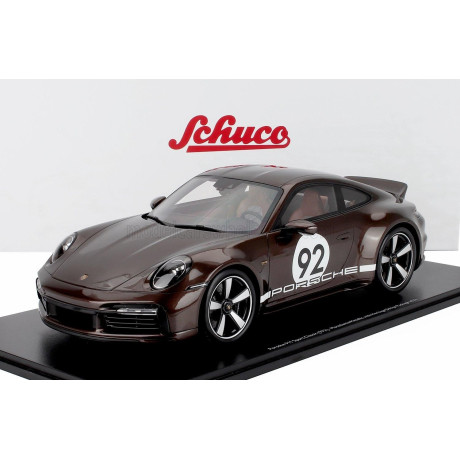 SCHUCO PORSCHE 911 922 SPORT CLASSIC COUPE N 92 HERITAGE DESIGN PACKAGE 2023 - BROWN 1/12
