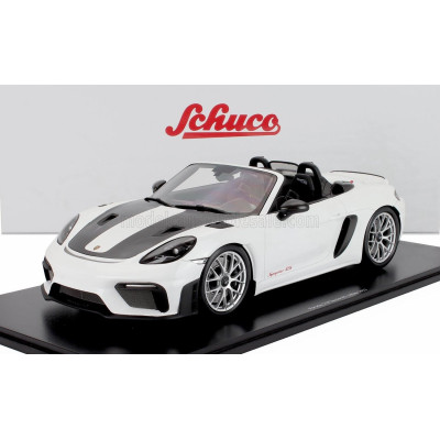 SCHUCO PORSCHE 718 (982) SPIDER RS CABRIOLET OPEN 2023 - WHITE BLACK 1/12