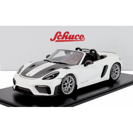 SCHUCO PORSCHE 718 (982) SPIDER RS CABRIOLET OPEN 2023 - WHITE BLACK 1/12