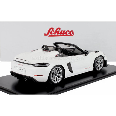 SCHUCO PORSCHE 718 (982) SPIDER RS CABRIOLET OPEN 2023 - WHITE BLACK 1/12