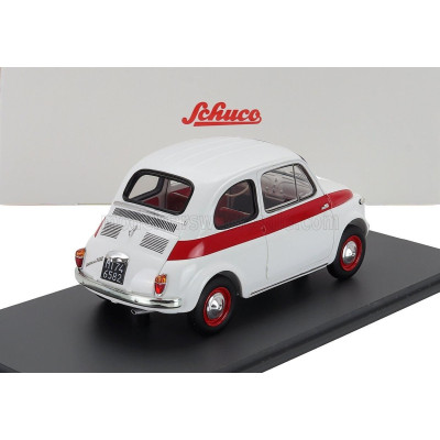 SCHUCO FIAT 500 SPORT 1958 - WHITE RED 1/18