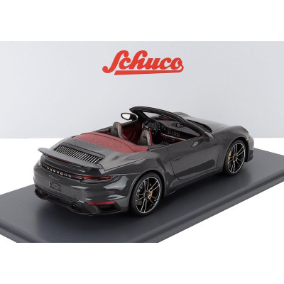 SCHUCO PORSCHE 911 992 TURBO S CABRIOLET OPEN 2022 - GREY 1/18